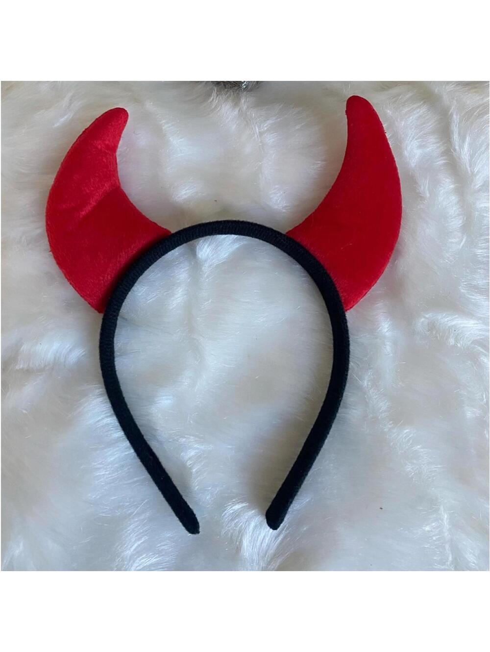 Red Devil Horn Headband Halloween Costume Accessory
